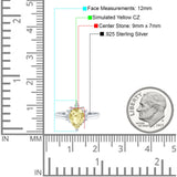 Teardrop Art Deco Pear Wedding Engagement Ring Round CZ 925 Sterling Silver
