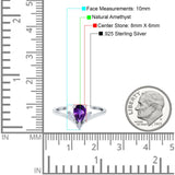 Pear Teardrop Natural Stone Chevron Ring