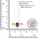 Pear Teardrop Natural Stone Chevron Ring