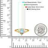 Pear Teardrop Natural Stone Chevron Ring