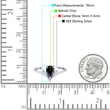Pear Teardrop Natural Stone Chevron Ring