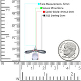 Pear Teardrop Natural Stone Chevron Ring