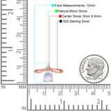 Pear Teardrop Natural Stone Chevron Ring