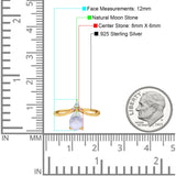 Pear Teardrop Natural Stone Chevron Ring