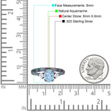 Art Deco Oval Natural Stone Three Stone Ring