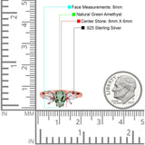 Art Deco Pear Teardrop Natural Stone Ring