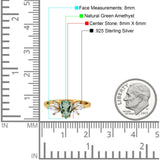 Art Deco Pear Teardrop Natural Stone Ring