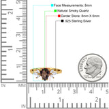 Art Deco Pear Teardrop Natural Stone Ring