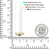 Art Deco Oval Natural Stone Wedding Ring