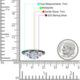 Art Deco Round Natural Stone Wedding Ring