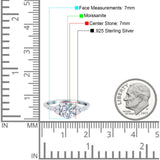 Art Deco Round Natural Stone Wedding Ring