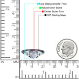 Art Deco Round Natural Stone Wedding Ring