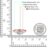 Art Deco Round Natural Stone Wedding Ring