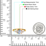 Art Deco Round Natural Stone Wedding Ring