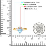 Pear Teardrop Natural Stone Wedding Ring