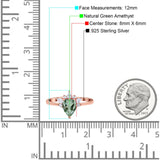 Pear Teardrop Natural Stone Wedding Ring