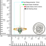 Pear Teardrop Natural Stone Wedding Ring