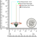 Pear Teardrop Natural Stone Wedding Ring