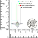 Oval Natural Stone Floral  Ring