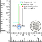 Oval Natural Stone Floral  Ring