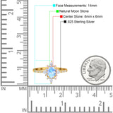 Oval Natural Stone Floral  Ring