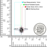 Oval Natural Stone Floral  Ring