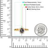 Oval Natural Stone Floral  Ring