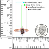 Oval Natural Stone Floral  Ring