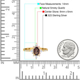 Oval Natural Stone Floral  Ring