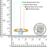 Art Deco Oval Natural Stone Solitaire Ring