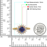 Art Deco Round Natural Stone Floral Ring