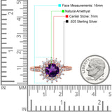 Art Deco Round Natural Stone Floral Ring