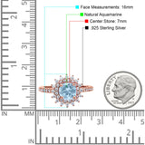 Art Deco Round Natural Stone Floral Ring