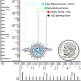 Art Deco Round Natural Stone Floral Ring