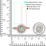 Art Deco Round Natural Stone Floral Ring