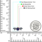 Art Deco Round Natural Stone Floral Ring