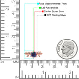 Art Deco Round Natural Stone Floral Ring