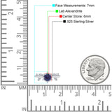 Art Deco Round Natural Stone Floral Ring