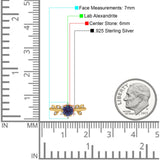 Art Deco Round Natural Stone Floral Ring