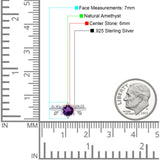 Art Deco Round Natural Stone Floral Ring