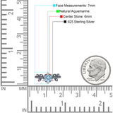 Art Deco Round Natural Stone Floral Ring