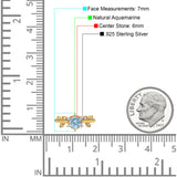 Art Deco Round Natural Stone Floral Ring