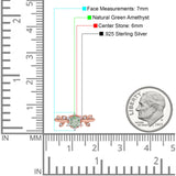 Art Deco Round Natural Stone Floral Ring