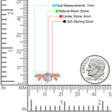 Art Deco Round Natural Stone Floral Ring