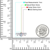 Art Deco Round Natural Stone Floral Ring