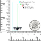 Art Deco Round Natural Stone Floral Ring