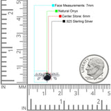 Art Deco Round Natural Stone Floral Ring