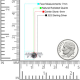 Art Deco Round Natural Stone Floral Ring