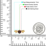 Art Deco Round Natural Stone Floral Ring