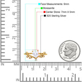 Floral Pear Teardrop Natural Stone Chevron Ring